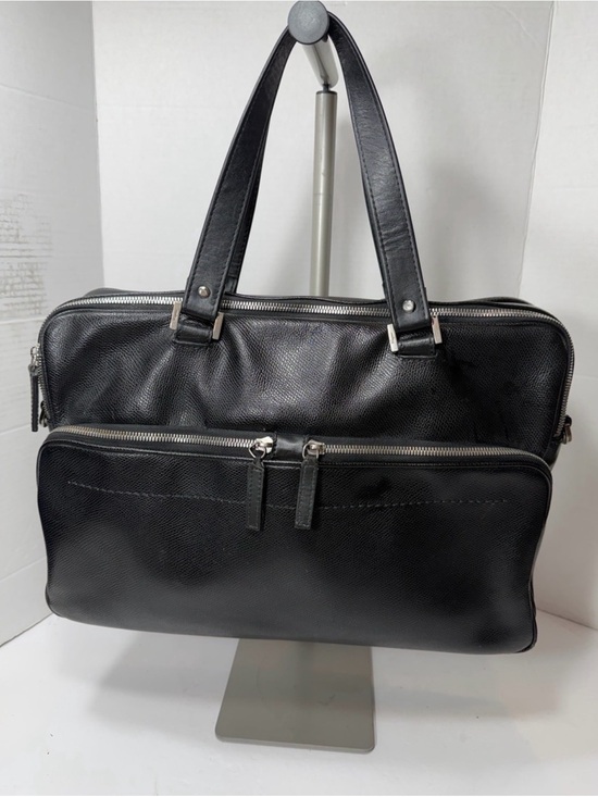Salvatore Ferragamo Other - Salvatore Ferragamo Black Leather Men Briefcase, Sleep Professional Bag No Strap